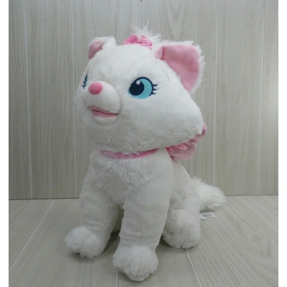 Disney Store The Aristocats Marie White Cat Plush Pink Bow 12-13